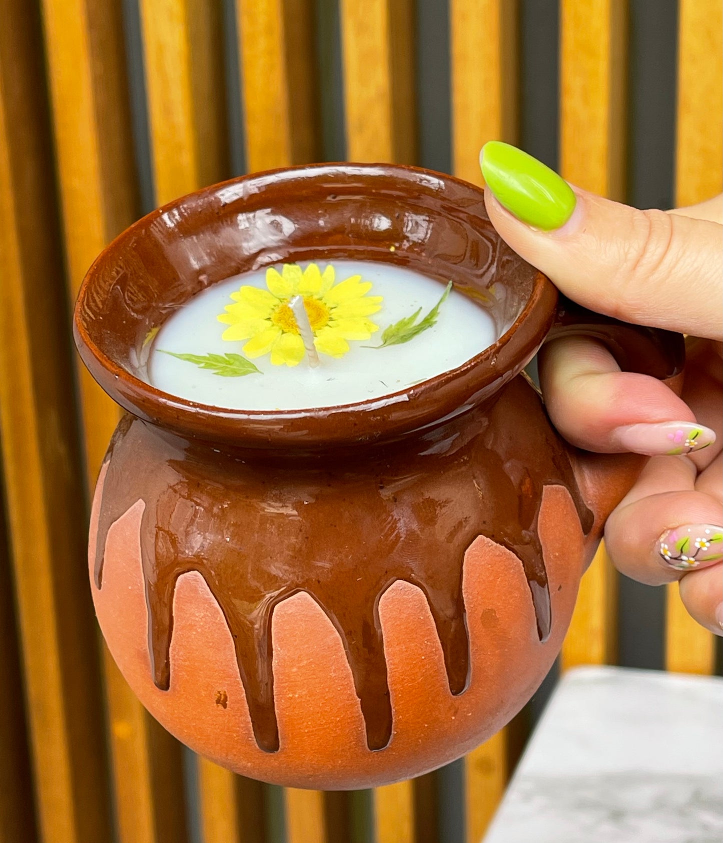 Tacita Cafetera with “flowers” Candle